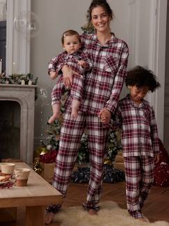 Umstandsmode-Karierter Damen Schlafanzug Weihnachts-Capsule HAPPY FAMILY Oeko-Tex