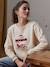 Damen Sweatshirt Familien-Capsule WEIHNACHTEN, mit Recycling-Polyester vanille 2