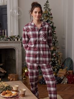 Umstandsmode-Nachtwäsche & Homewear-Karierter Damen Schlafanzug Weihnachts-Capsule HAPPY FAMILY Oeko-Tex