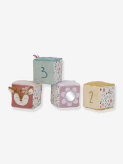 Spielzeug-4er-Set weiche Baby Activity-Würfel Flowers & Butterflies LITTLE DUTCH