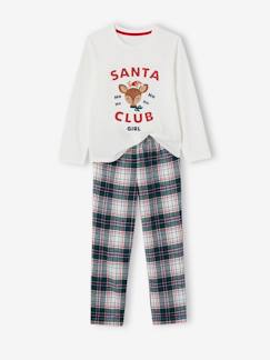 Maedchenkleidung-Mädchen Schlafanzug SANTA CLUB, Capsule Collection FAMILY Oeko-Tex