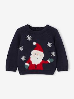 Babymode-Pullover, Strickjacken & Sweatshirts-Baby Jacquardpullover mit Weihnachtsmann