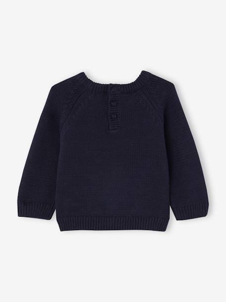 Baby Jacquardpullover mit Weihnachtsmann marine 2