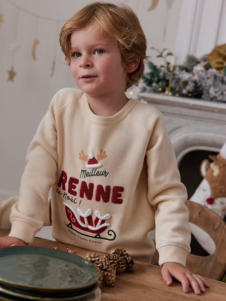 Kinder Sweatshirt Familien-Capsule WEIHNACHTEN, mit Recycling-Polyester vanille 2