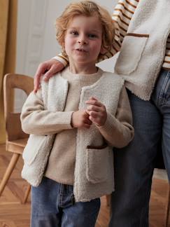 Jungenkleidung-Pullover, Strickjacken, Sweatshirts-Sweatshirts-Wendbare Kinder Weste, Familien Herbst-Capsule KUSCHELZEIT