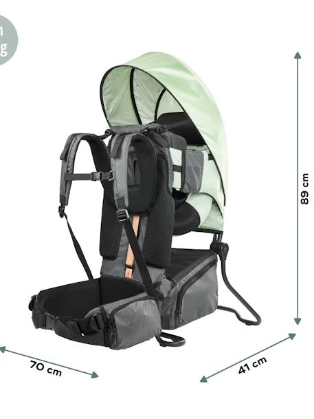 Wander-Babytrage MOOV & HIKE BABYMOOV mit Recycling-Material grün 3