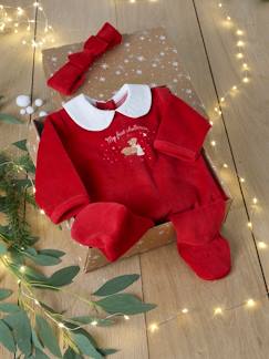 Babymode-Baby Weihnachts-Geschenkset: Strampler & Haarband Oeko-Tex