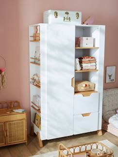 Kinderzimmer-Kindermöbel-Kinder Kleiderschrank PIROUETTE mit Bücherregal