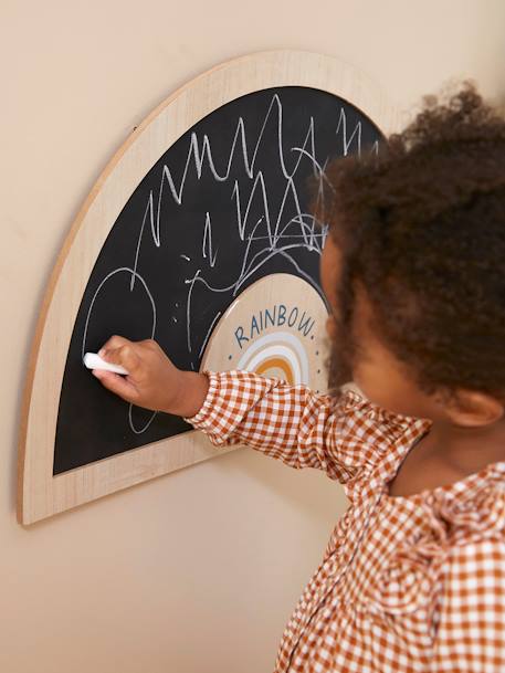 Kinderzimmer Wandtafel REGENBOGEN natur/schwarz 1