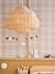 Kinderzimmer Rattan-Lampenschirm in Wolkenform mit Pompons beige/ocker 1