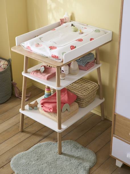 Babyzimmer Wickeltisch KONFETTI weiß/natur 10