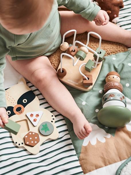 Baby Lernspielzeug-Set GRÜNER WALD Holz FSC® mehrfarbig/waschbär 3