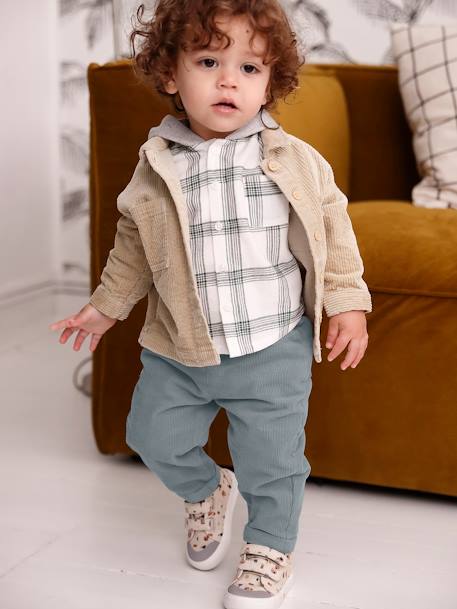 Baby Overshirt aus Cord grün 5