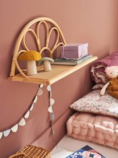 Kinderzimmer-Aufbewahrung-Kinderzimmer Wandregal aus Rattan BOHO