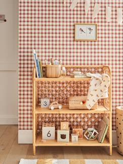 Kinderzimmer-Aufbewahrung-Kinderzimmer Regal mit 3 Böden, Rattan BOHO