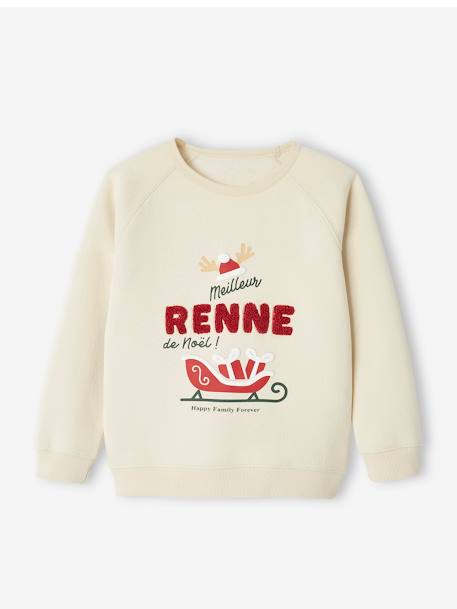 Kinder Sweatshirt Familien-Capsule WEIHNACHTEN, mit Recycling-Polyester vanille 3