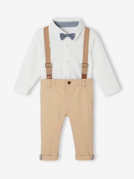 Festliches Baby-Outfit, 4 Teile beige 2