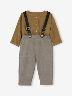 Babymode-Jungen Baby-Set: Hemd & Hose mit Hosenträgern Oeko-Tex