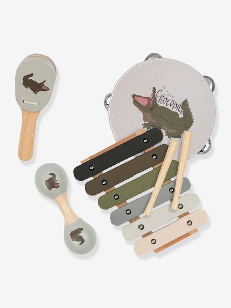 Kinder Musikinstrumente-Set aus Holz KONGES SLOJD beige+rosa 2