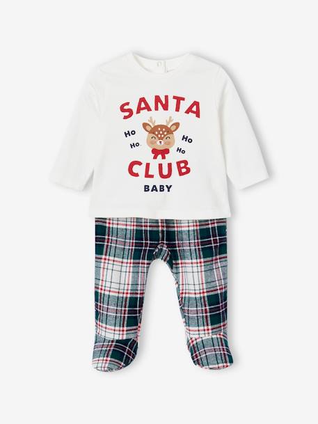 Baby Schlafanzug SANTA CLUB, Capsule Collection FAMILY Oeko-Tex wollweiß 3