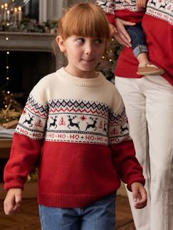 Maedchenkleidung-Pullover, Strickjacken & Sweatshirts-Kinder Weihnachtspullover mit Jacquardmuster Capsule FAMILY Oeko-Tex