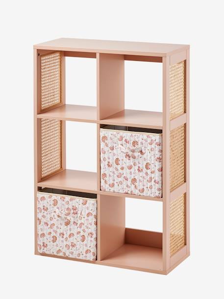 Kinderzimmer Regal mit 6 Fächern POESIE grün+rosa nude 6