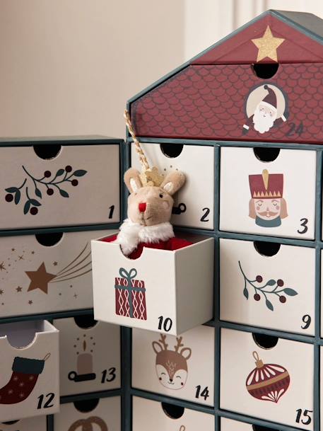 Kinder Haus-Adventskalender aus Pappe grün bedruckt 5