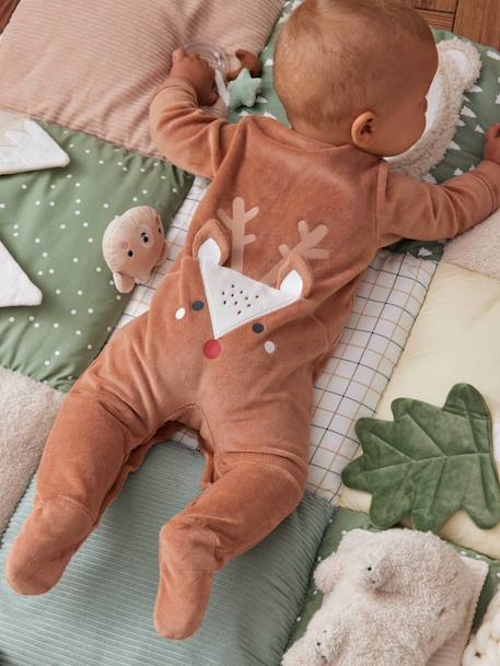 Weihnachtliches Baby Geschenk-Set: Strampler & Lätzchen, Rentier Oeko-Tex pekannuss 9