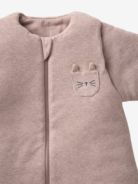 Baby Overall mit Fuß und abnehmbaren Ärmeln KLEINE KATZE Oeko-Tex beige meliert 3