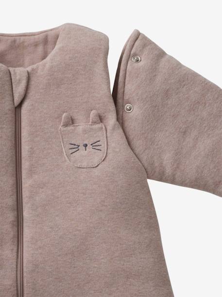 Baby Overall mit Fuß und abnehmbaren Ärmeln KLEINE KATZE Oeko-Tex beige meliert 4