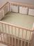 Wendbare Baby Bettumrandung/Laufgitterpolster BABYLON Oeko-Tex beige bedruckt 2