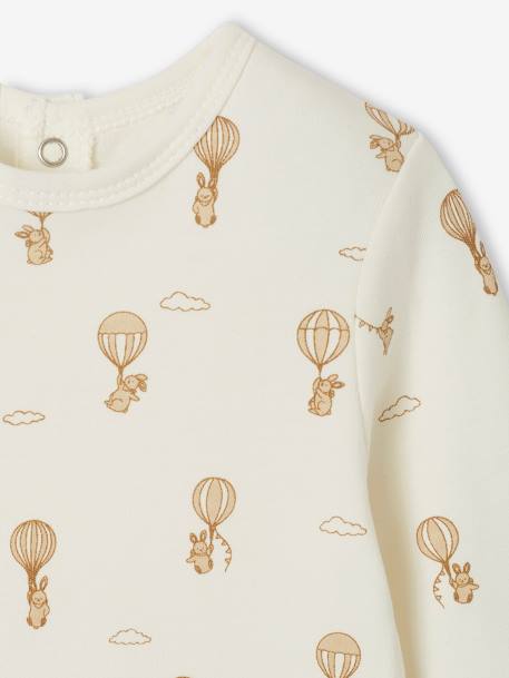 Bio-Kollektion: 2er-Pack Baby Strampler mit Heißluftballons beige meliert 7