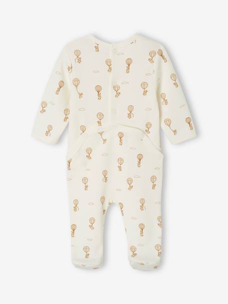 Bio-Kollektion: 2er-Pack Baby Strampler mit Heißluftballons beige meliert 6