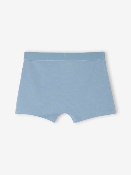 Bio-Kollektion: 5er-Pack Jungen Stretch-Boxershorts himmelblau 7