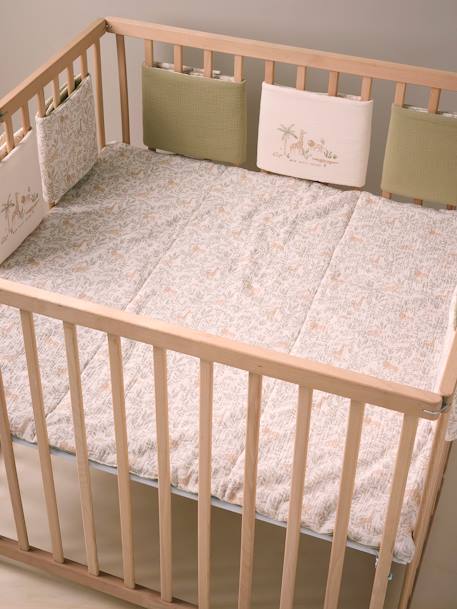 Baby Spieldecke/Laufstalleinlage BABYLON Oeko-Tex beige bedruckt 1