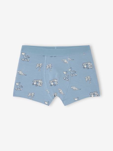 Bio-Kollektion: 5er-Pack Jungen Stretch-Boxershorts himmelblau 5