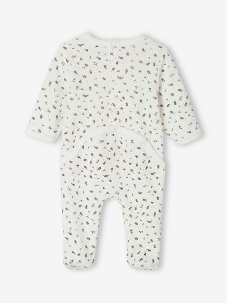 2er-Pack Baby Samt-Strampler mit Recycling-Polyester, Blumen und Kragen pfirsich 4