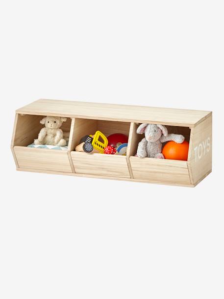 Kinderzimmer Regal TOYS, 3 Fächer natur 1