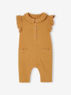 -Mädchen Baby Overall, Schmetterlingsärmel mit Stickerei