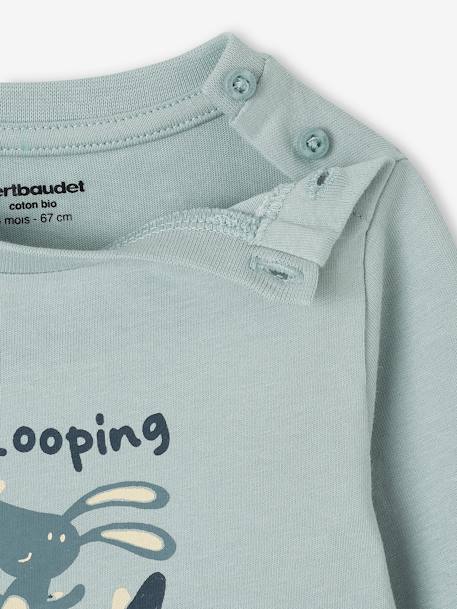 Jungen Baby Shirt eisblau+grau meliert+grau meliert+petrol+wollweiß 2