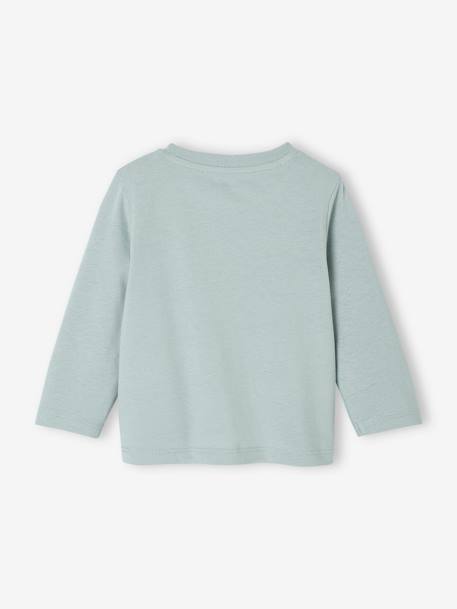 Jungen Baby Shirt eisblau+grau meliert+grau meliert+petrol+wollweiß 4