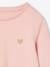 Mädchen Shirt mit Glitzerherz und Recycling-Baumwolle BASIC pudrig rosa+wollweiß 3