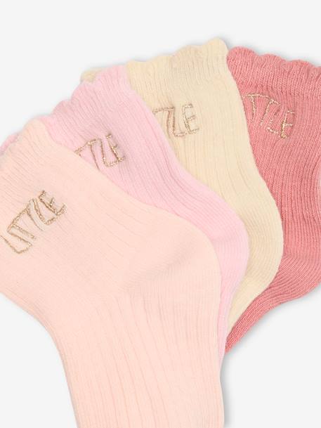 4er-Pack Baby Socken LITTLE BASIC OEKO-TEX® altrosa+cappuccino+koralle+marine 6