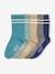 5er-Pack Jungen Socken BASICS OEKO-TEX® himmelblau+khaki+marine 5