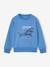 Jungen Sweatshirt BASIC mit Print und Recycling-Polyester aqua+blau+weiß meliert 4