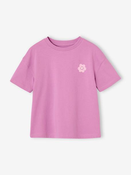 Mädchen T-Shirt BASIC OEKO-TEX® bonbon rosa+marine+violett 9