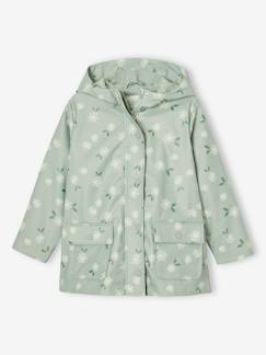 -Mädchen Regenjacke mit Kapuze und Print