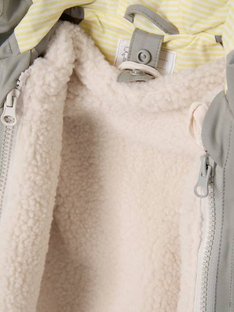 Baby 3-in-1-Übergangsjacke mit Teddyfleece-Weste salbeigrün 7