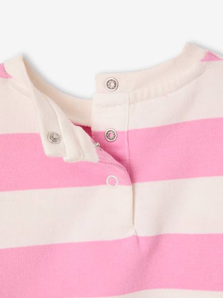 Mädchen Baby Sweatshirt mit Schriftzug und Recycling-Polyester bonbon rosa 4