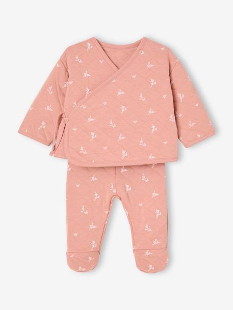 Baby-Set: Wickeljacke & Hose Oeko-Tex rosa 1